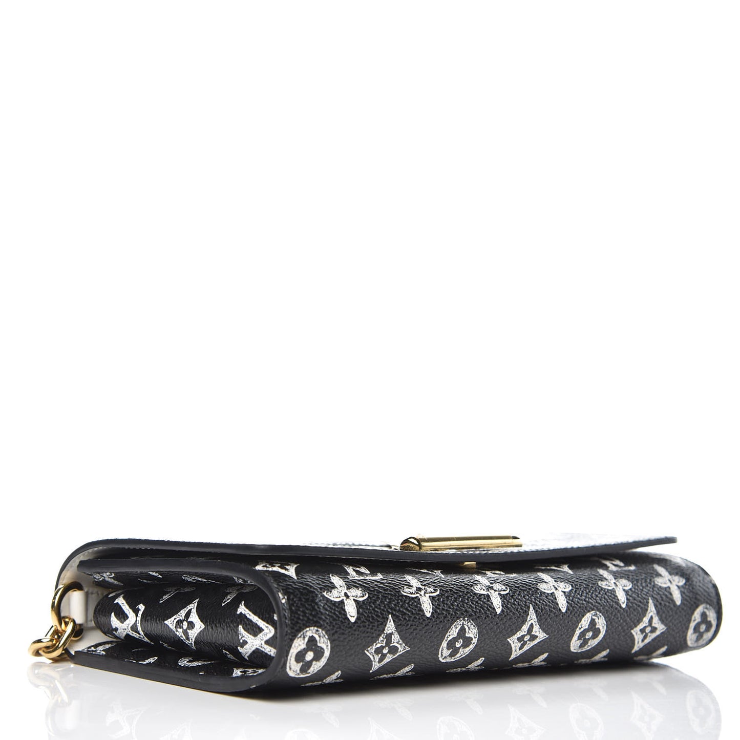 Catogram Twist Chain Wallet Black