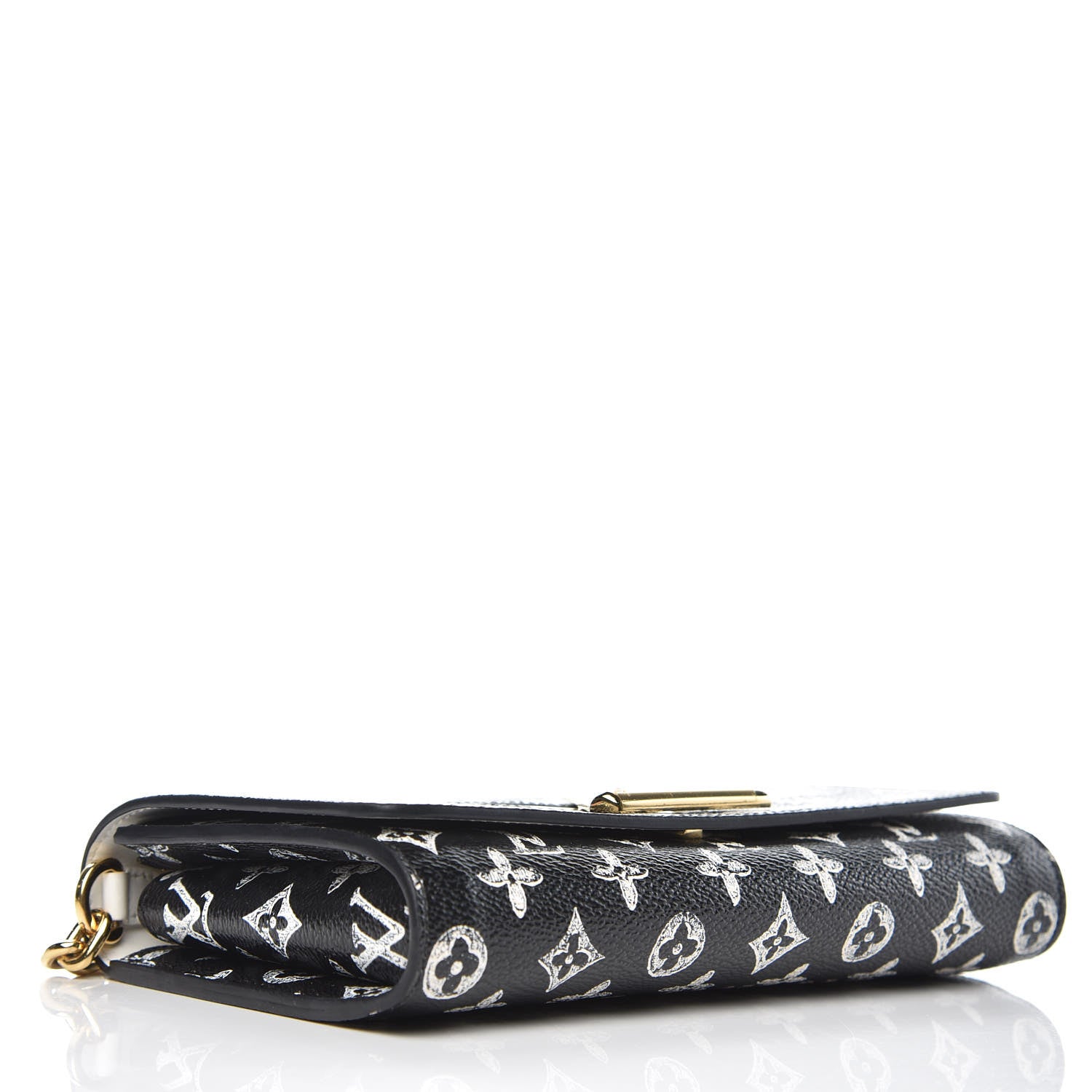 Louis Vuitton Catogram Twist Chain Wallet Black 4 of 10
