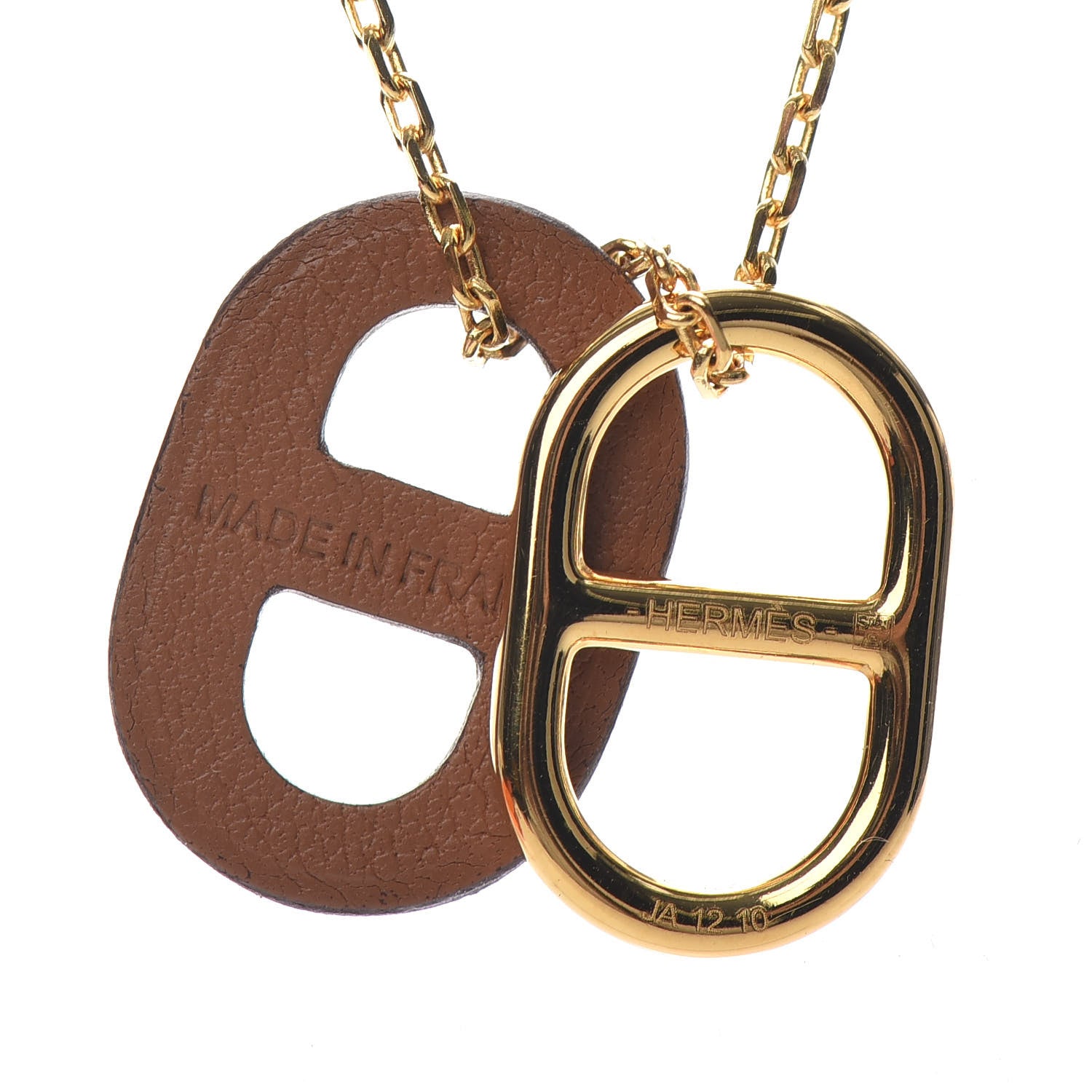 Hermes Swift O'Maillon Pendant Necklace Gold 5 of 5