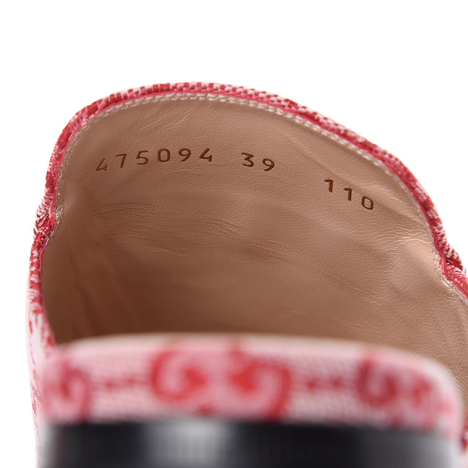 Gucci Canvas GG Monogram Horsebit Womens Princetown Slippers 39 Gardenia Hibiscus Red 8 of 10