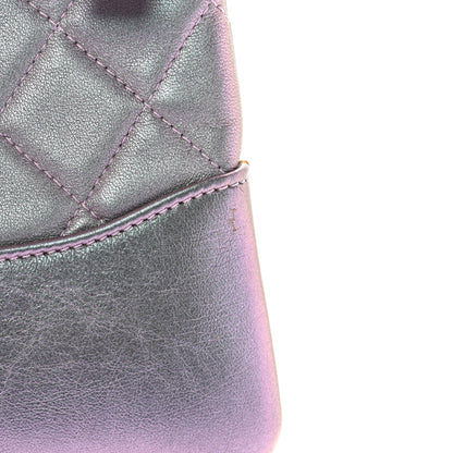 Chanel Iridescent Lambskin Quilted Large Gabrielle Cosmetic Case Light Purple 11 of 12