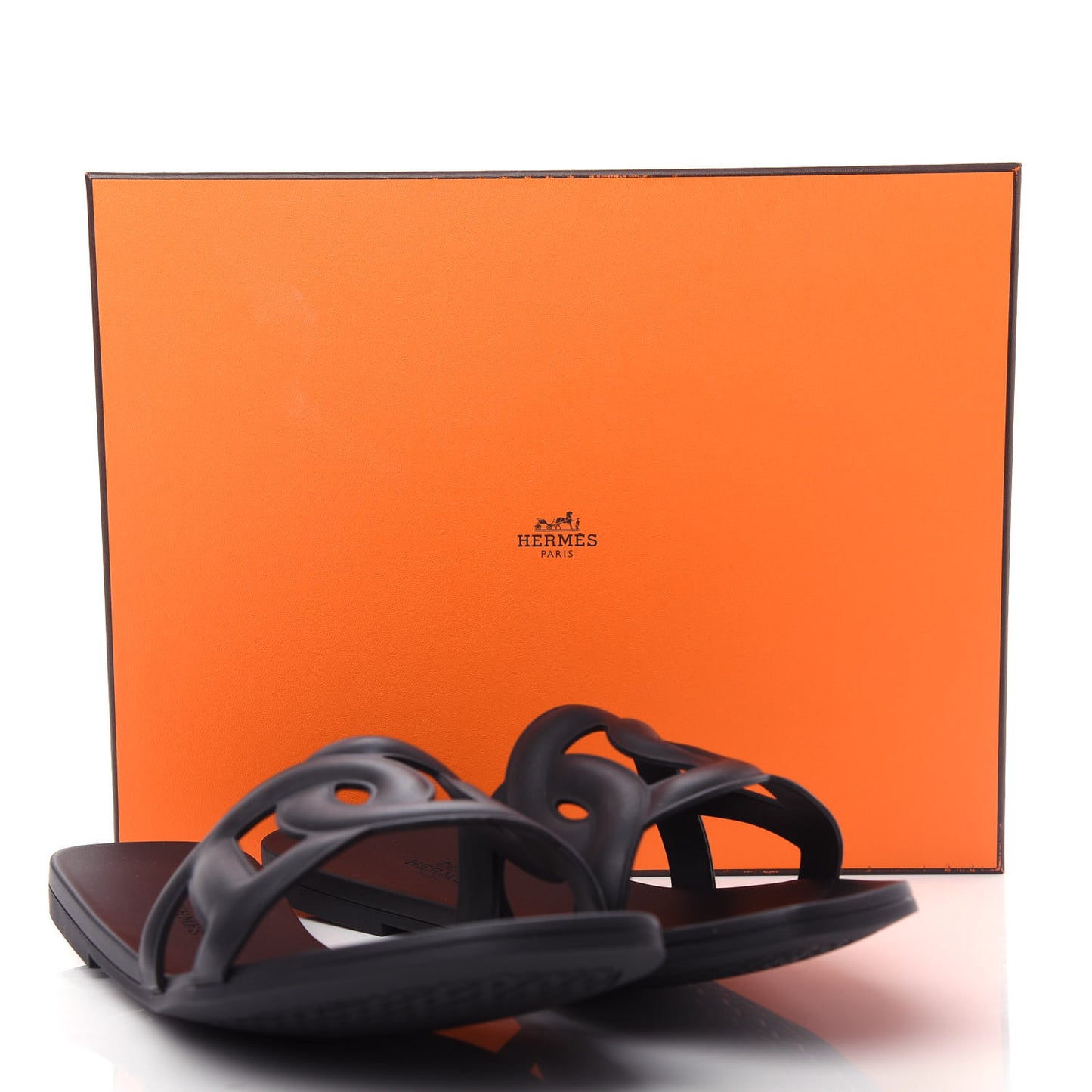 Rubber Aloha Sandals 40 Black