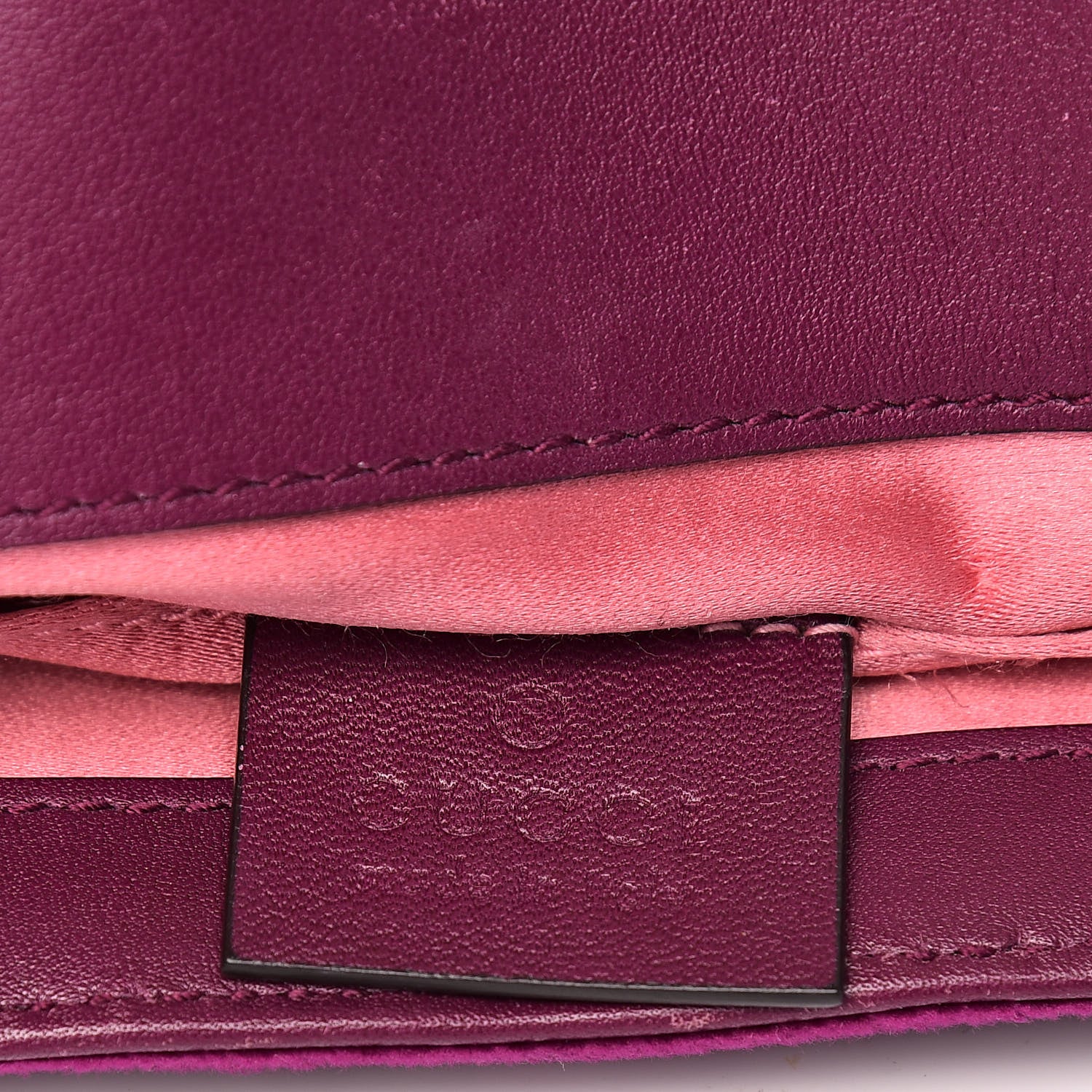 Gucci Velvet Matelasse Mini GG Marmont Shoulder Bag Fuchsia Violet Cyclamen 6 of 17