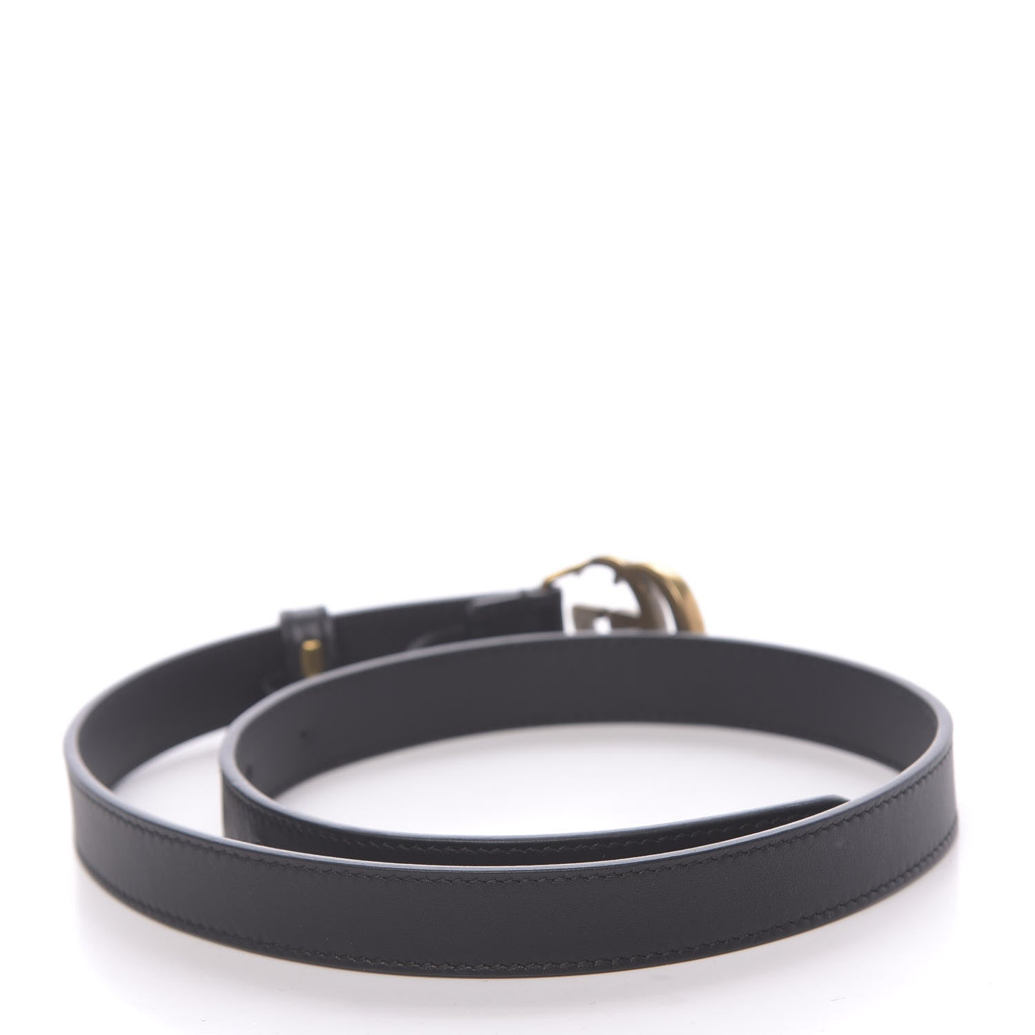 Gucci Calfskin Double G 20mm Belt 65 26 Black 2 of 5