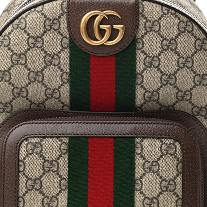 Gucci GG Supreme Monogram Calfskin Web Small Ophidia Day Backpack Beige Ebony New Acero 8 of 10