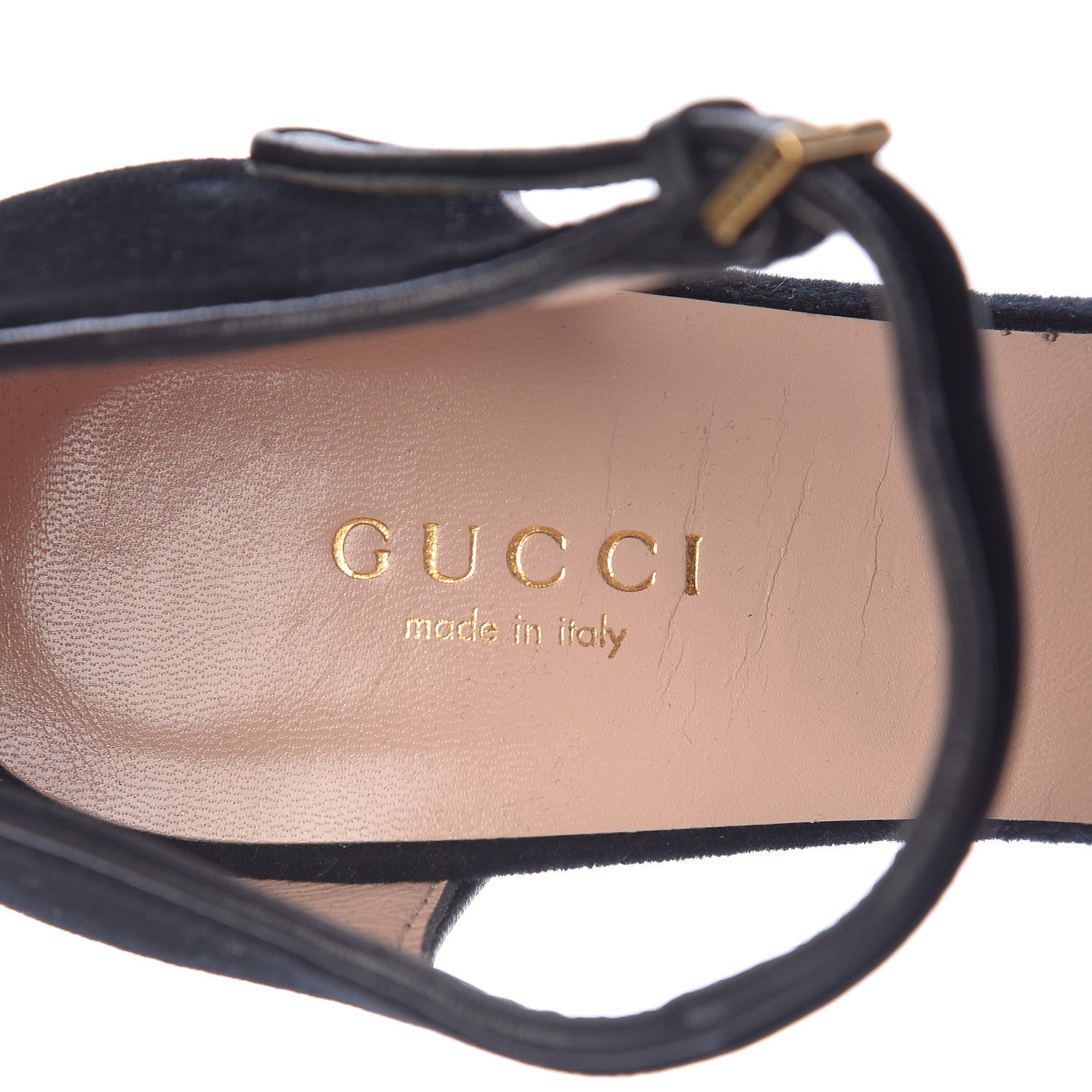 Gucci Velvet Bee Sandal 36 Black 9 of 14