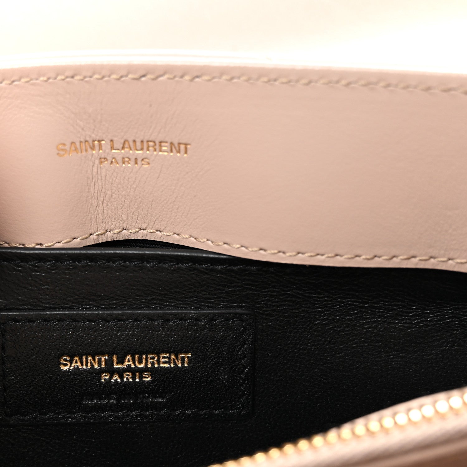 Saint Laurent Calfskin Y Quilted Monogram Small Loulou Chain Satchel Dark Beige 6 of 9