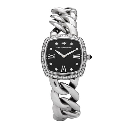 David Yurman Stainless Steel Diamond Bezel 27mm Albion Quartz Watch Black 1 of 4