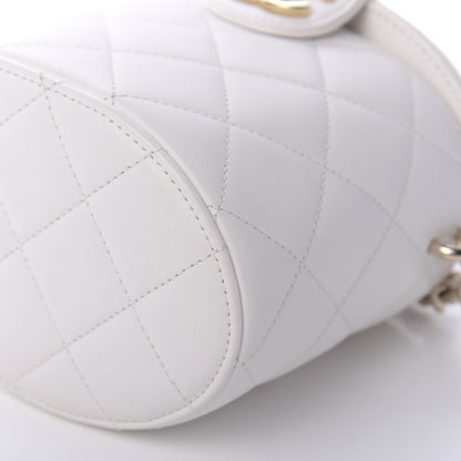 Chanel Lambskin Resin Elegant Chain Vanity Case White 7 of 12
