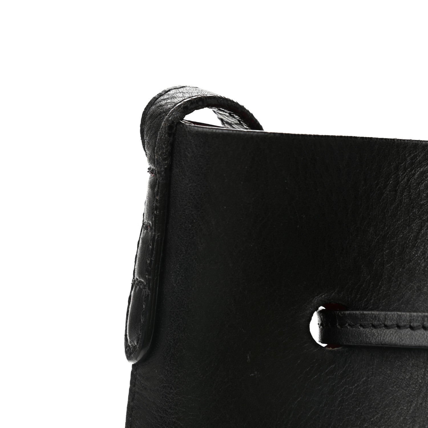 Mansur Gavriel Vegetable Tanned Calfskin Bucket Bag Black Flamma 17 of 17