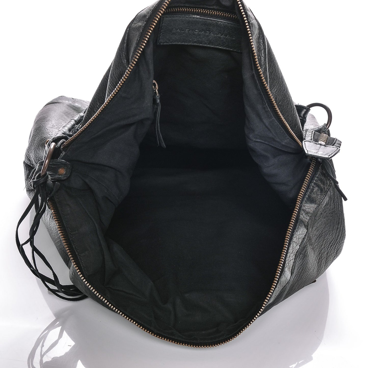Agneau Classic Hardware Day Hobo Black