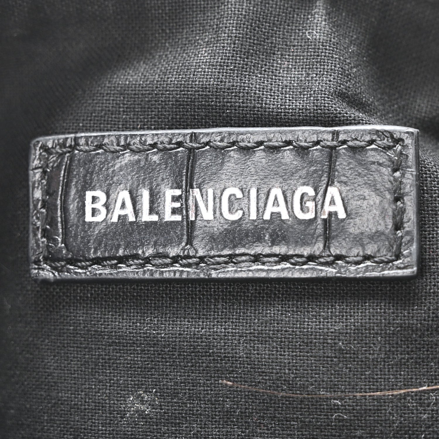 Balenciaga Extra Supple Calfskin Crystal Crocodile Embossed Le Cagole Shoulder Bag XS Black 6 of 11