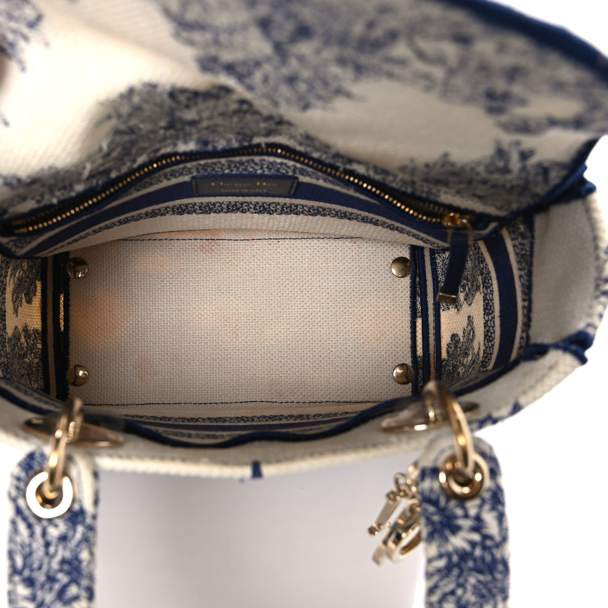 Canvas Reverse Embroidered Rêve d'Infini Medium Lady D-Lite Blue Multicolor