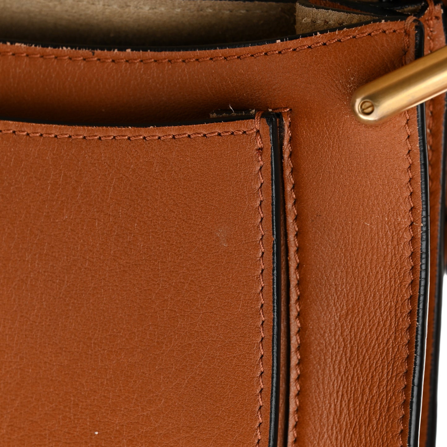 Calfskin Small Hudson Fringe Shoulder Bag Caramel