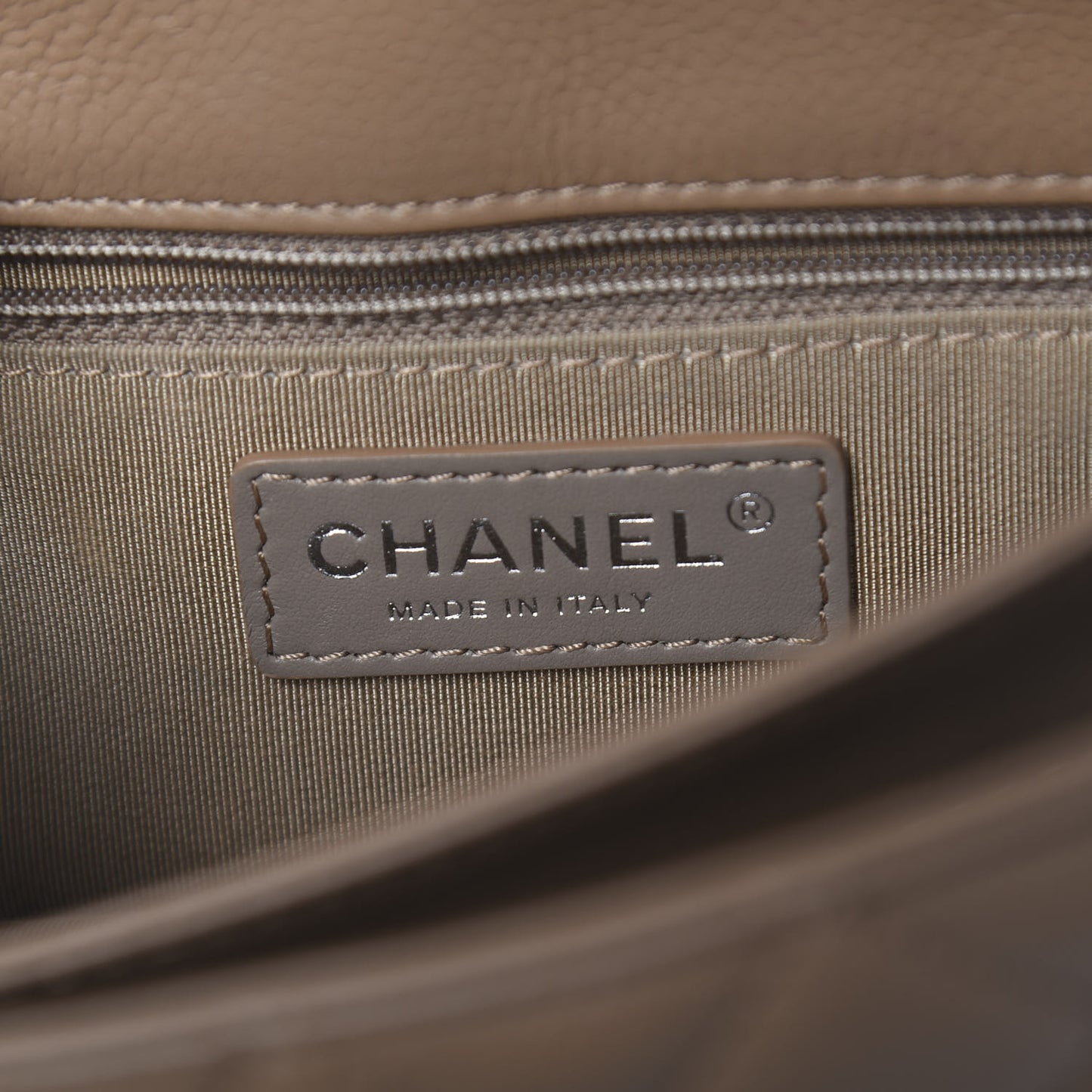 Caviar All About Flap Bag Beige