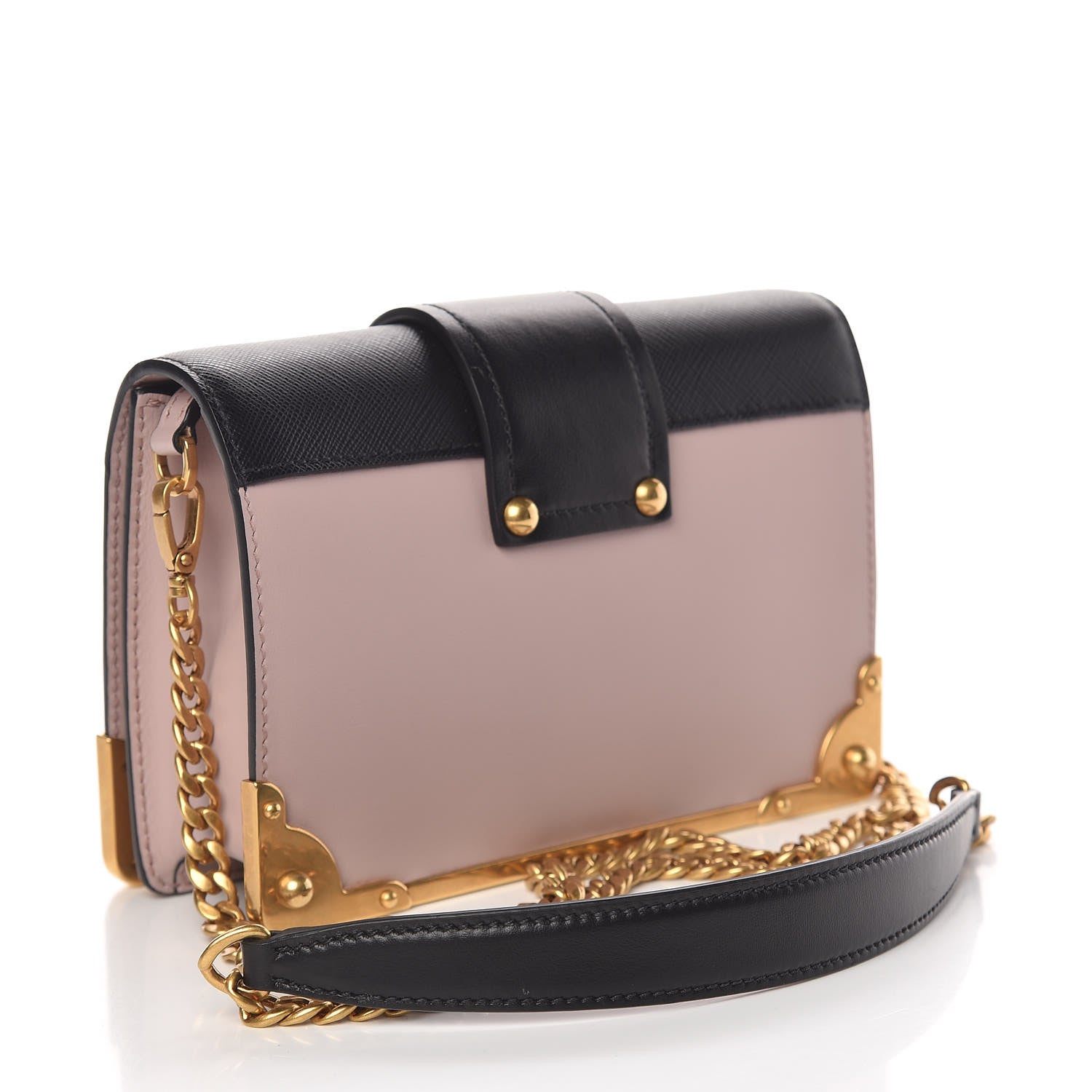 Prada City Calfskin Saffiano Cahier Bag Mugheto Black 3 of 10