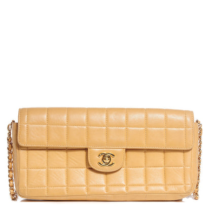 Chanel Lambskin East West Chocolate Bar Flap Beige 1 of 9