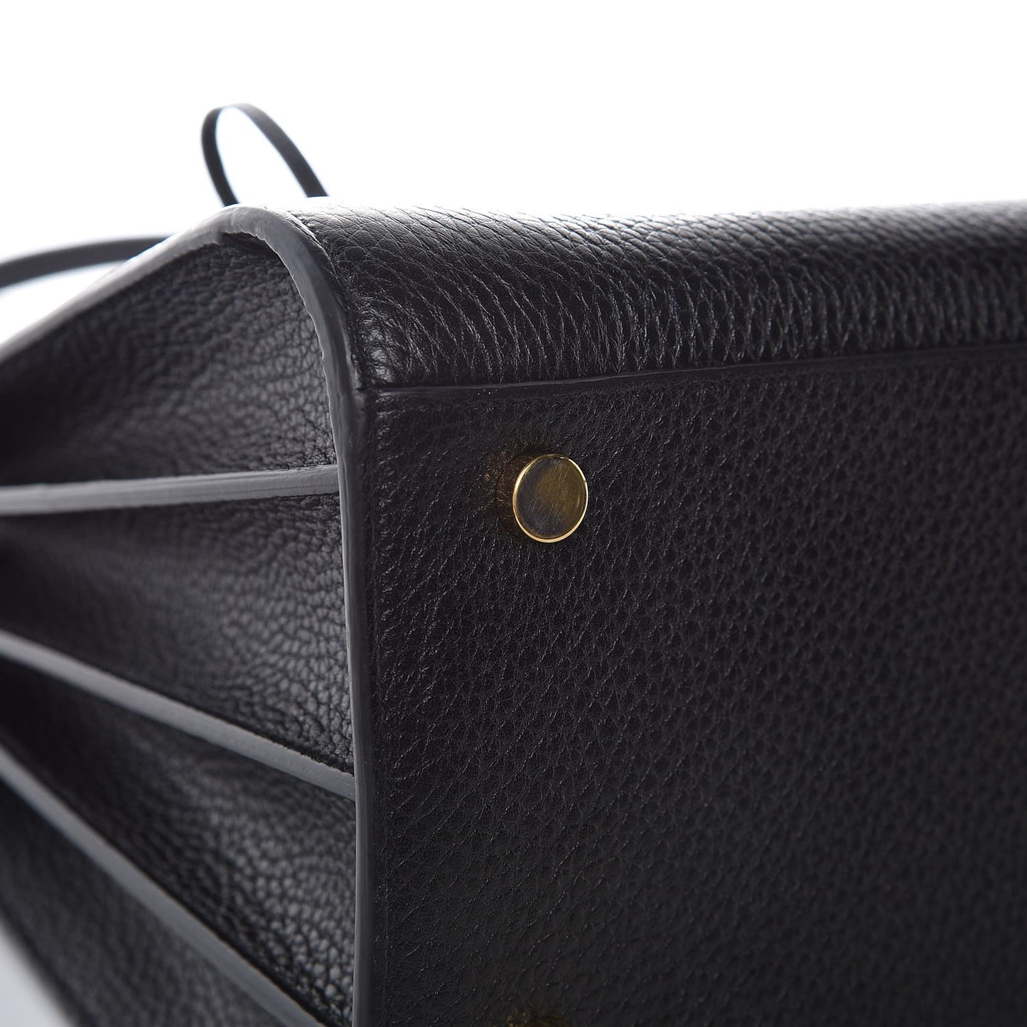 Grained Calfskin Small Sac De Jour Black