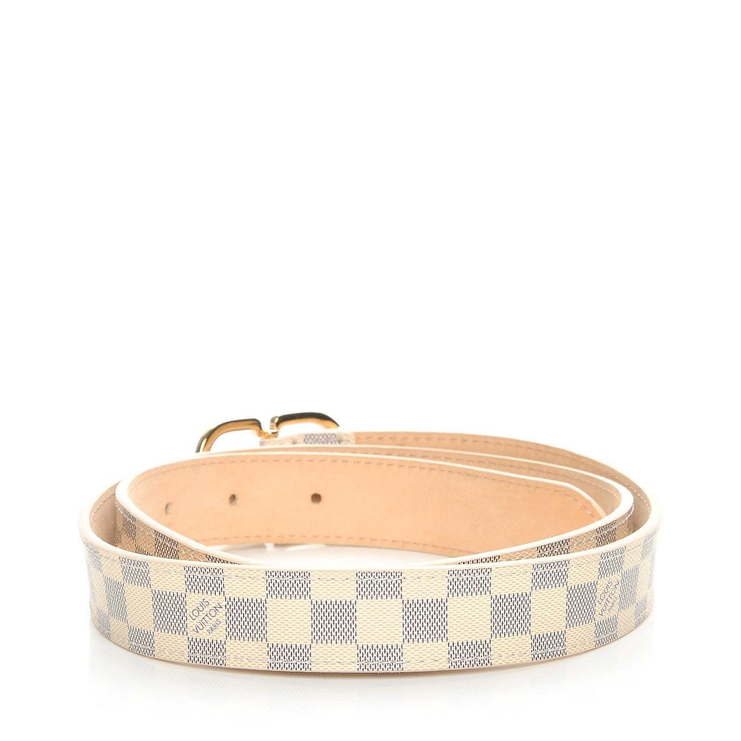 Louis Vuitton Damier Azur 25mm Belt 85 34 3 of 8