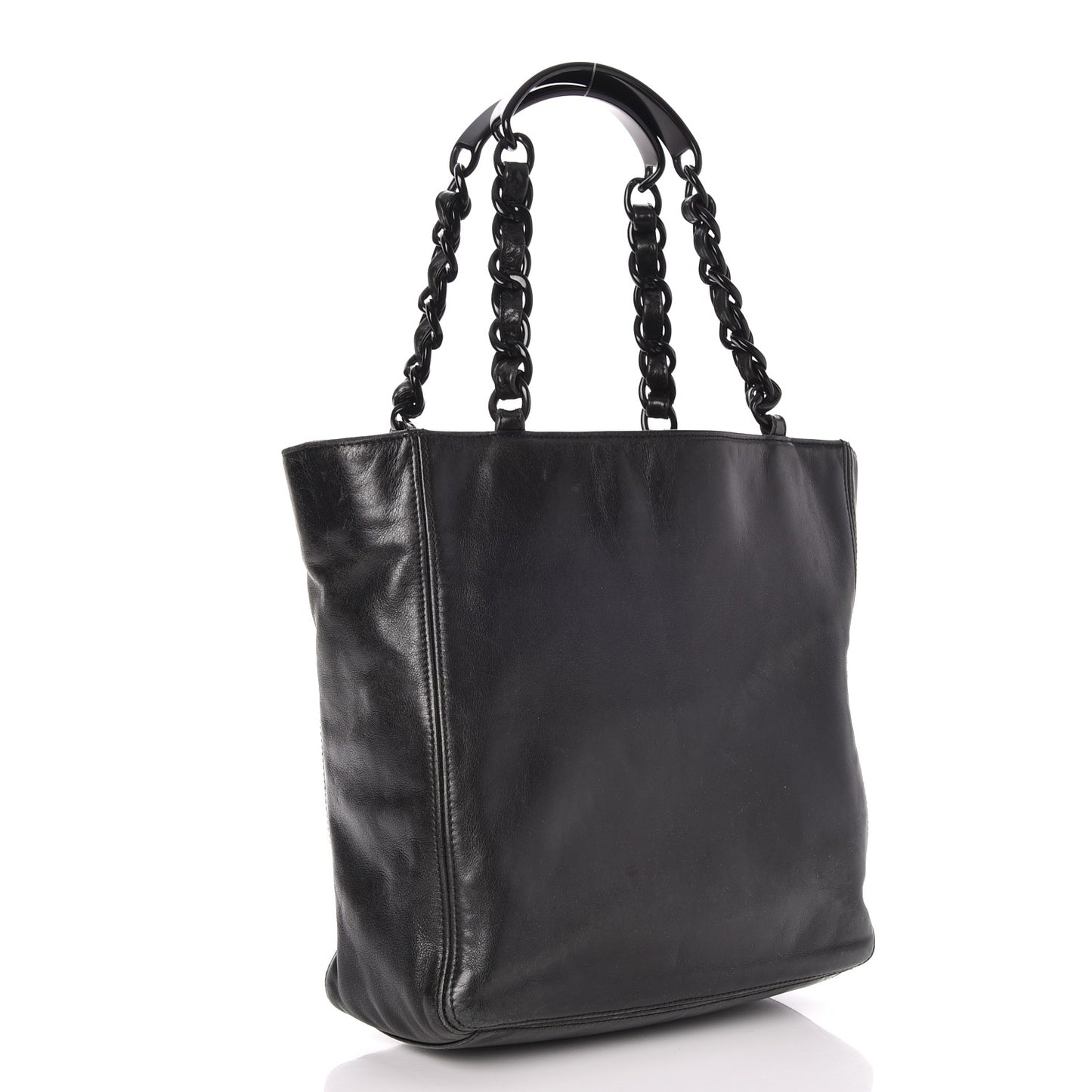Lambskin Chain CC Small Tote Black