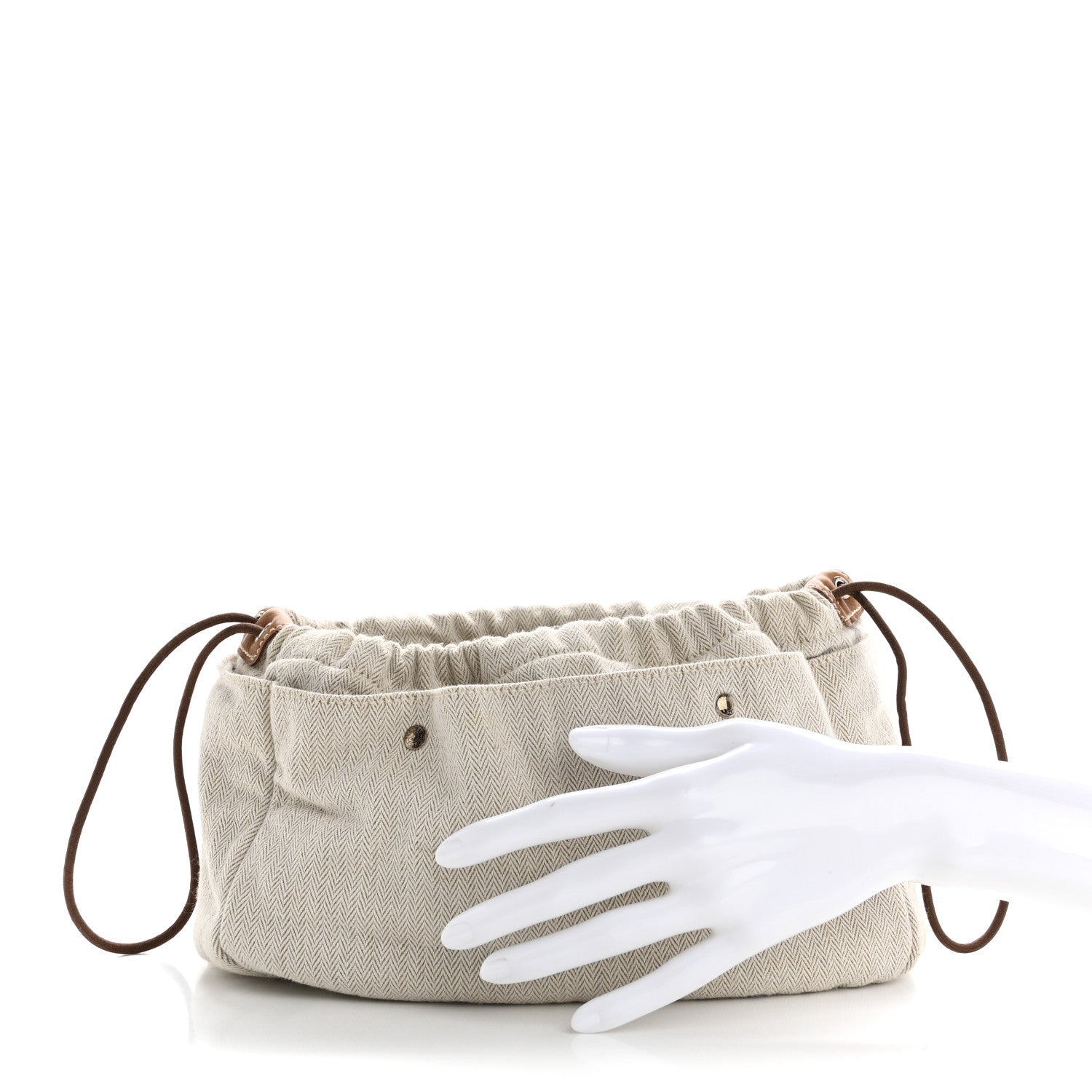Hermes Canvas Barenia Fourbi 25 MM Pouch Naturel Fauve 2 of 9