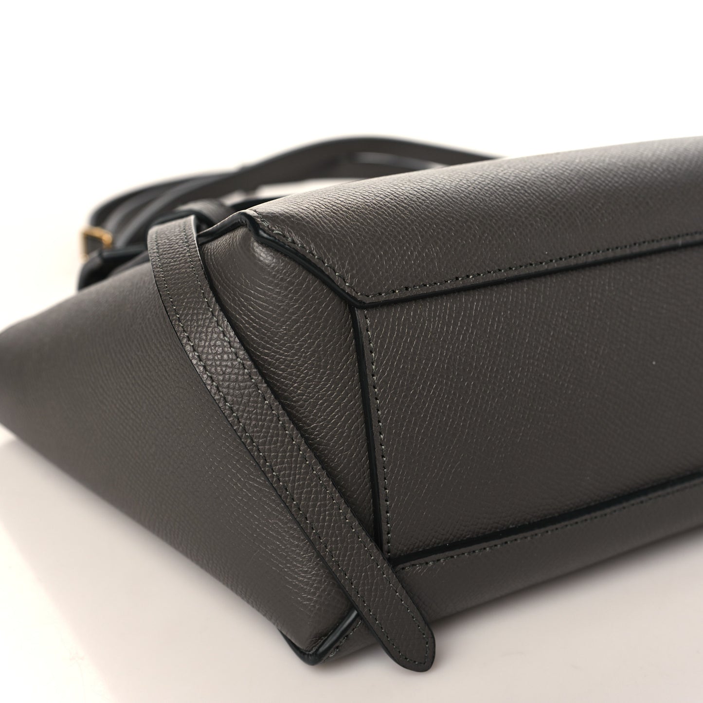 Grained Calfskin Nano Belt Bag Grey