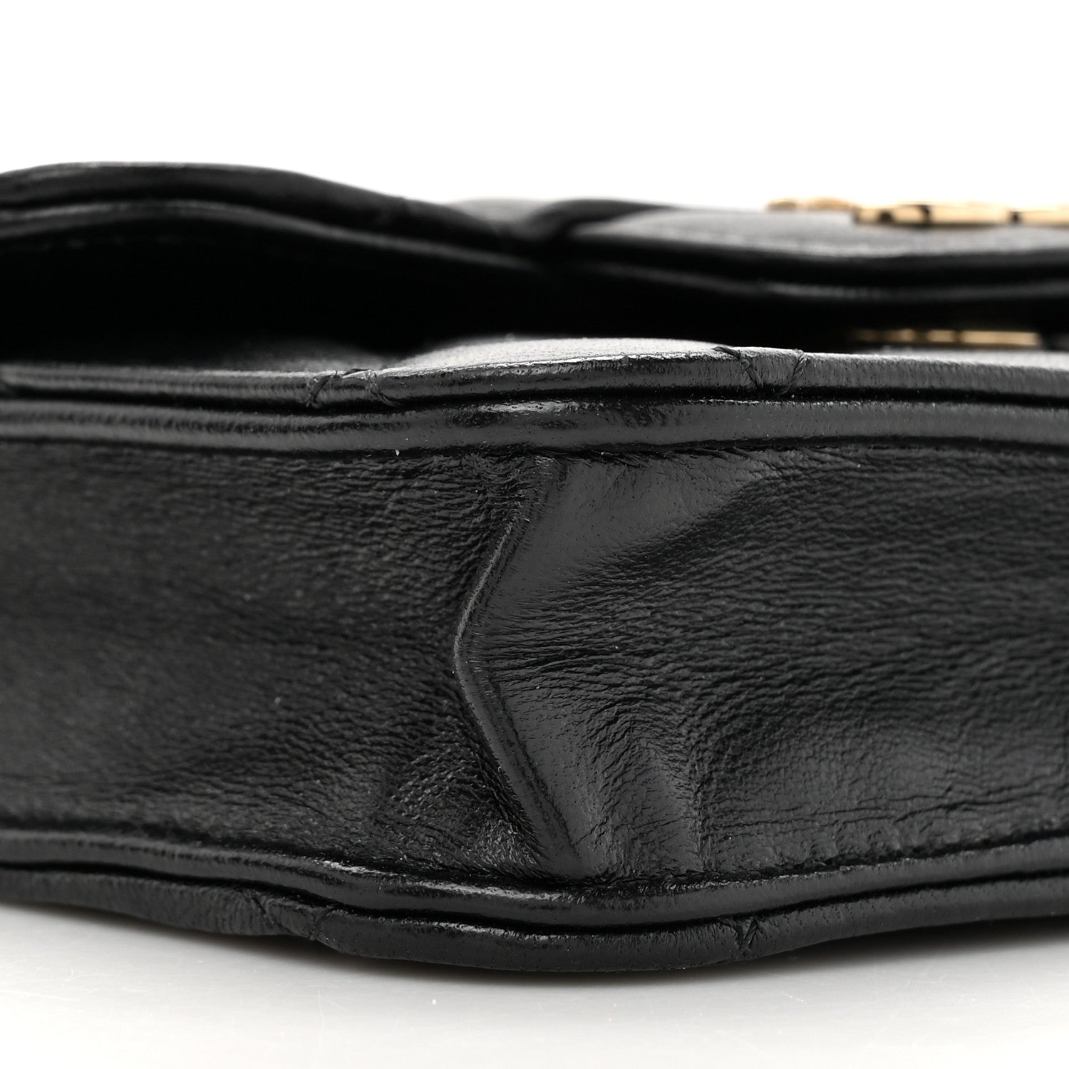 Chanel Lambskin Quilted Top Handle Flap Coin Purse With Chain Black 10 of 13