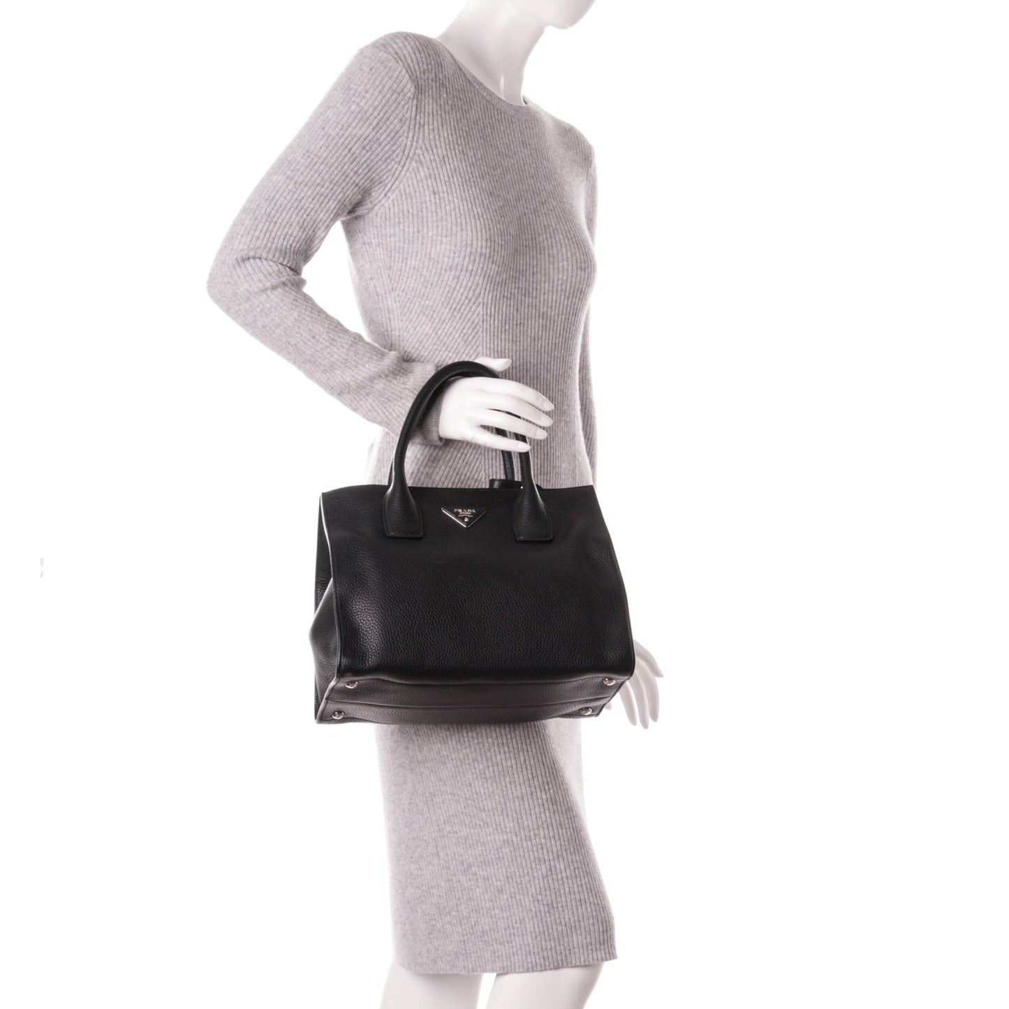 Vitello Daino Tote Nero Black