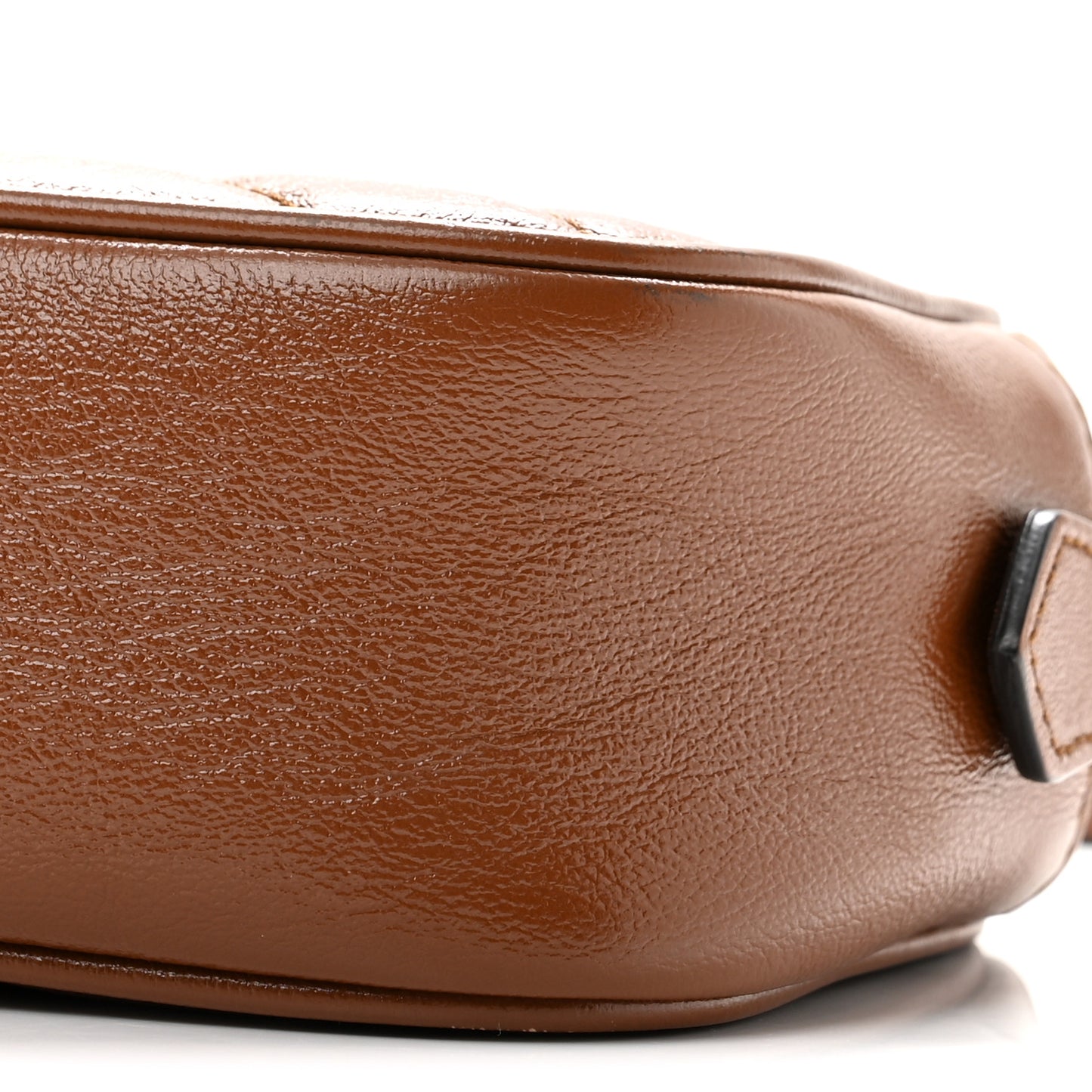 Glazed Calfskin Matelasse Diagonal Mini GG Marmont Chain Shoulder Bag Cuir
