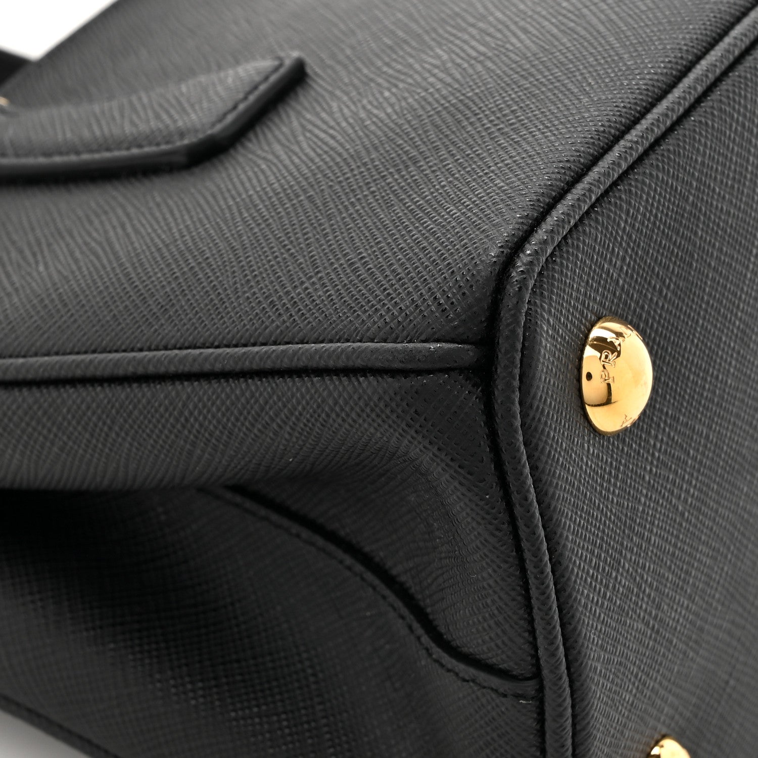 Prada Saffiano Lux Mini Galleria Double Zip Shoulder Tote Black 12 of 12