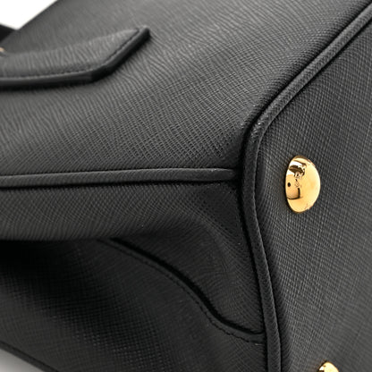 Prada Saffiano Lux Mini Galleria Double Zip Shoulder Tote Black 12 of 12