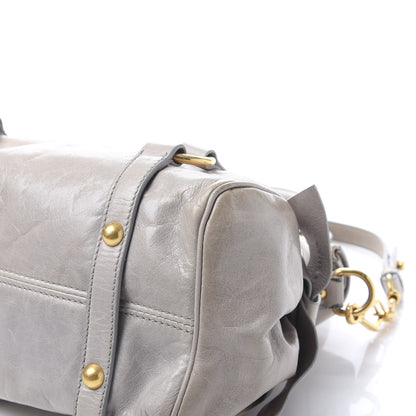 Miu Miu Vitello Lux Mini Bow Bag Grey 10 of 12