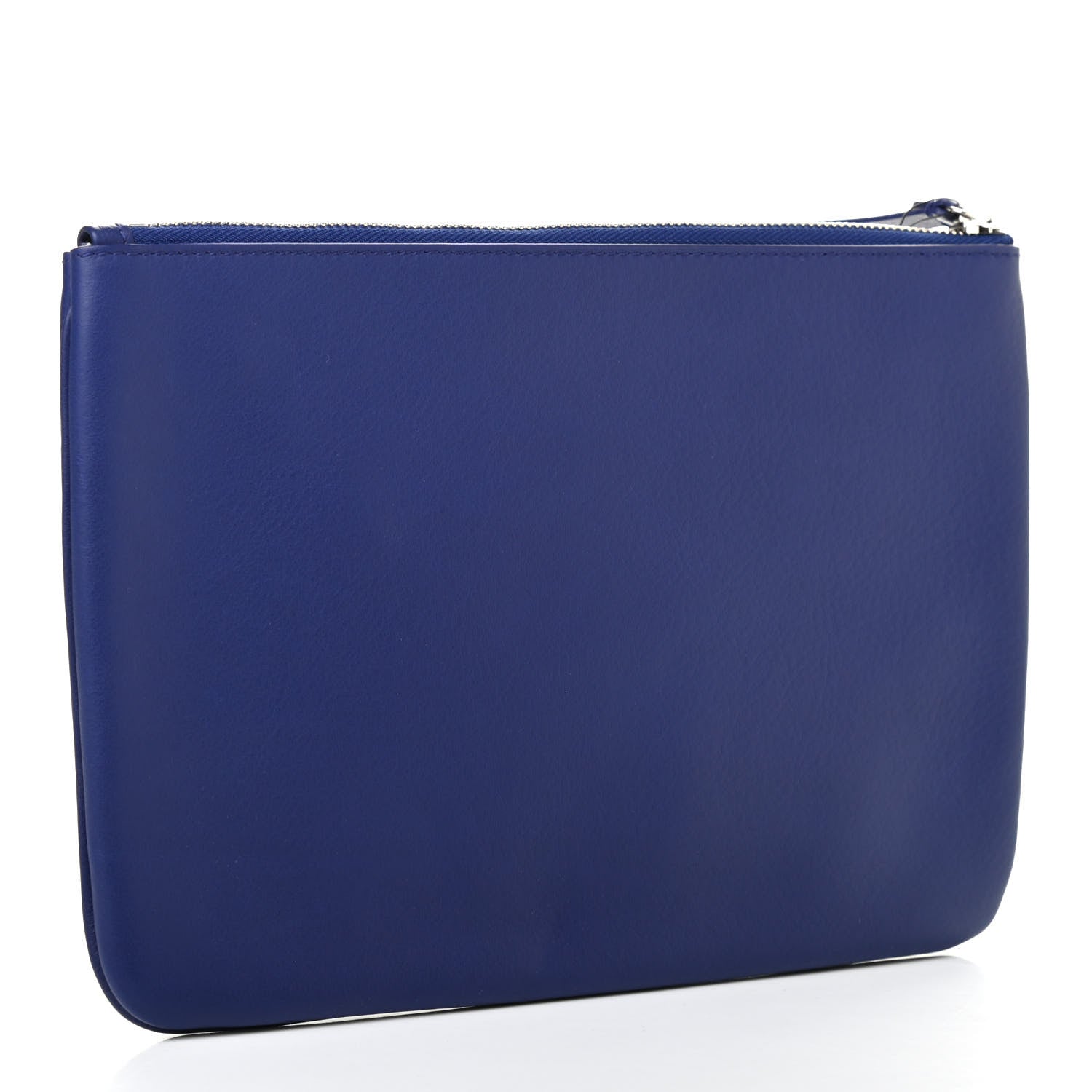 Balenciaga Calfskin Political Campaign Logo Pouch Bleu 3 of 7