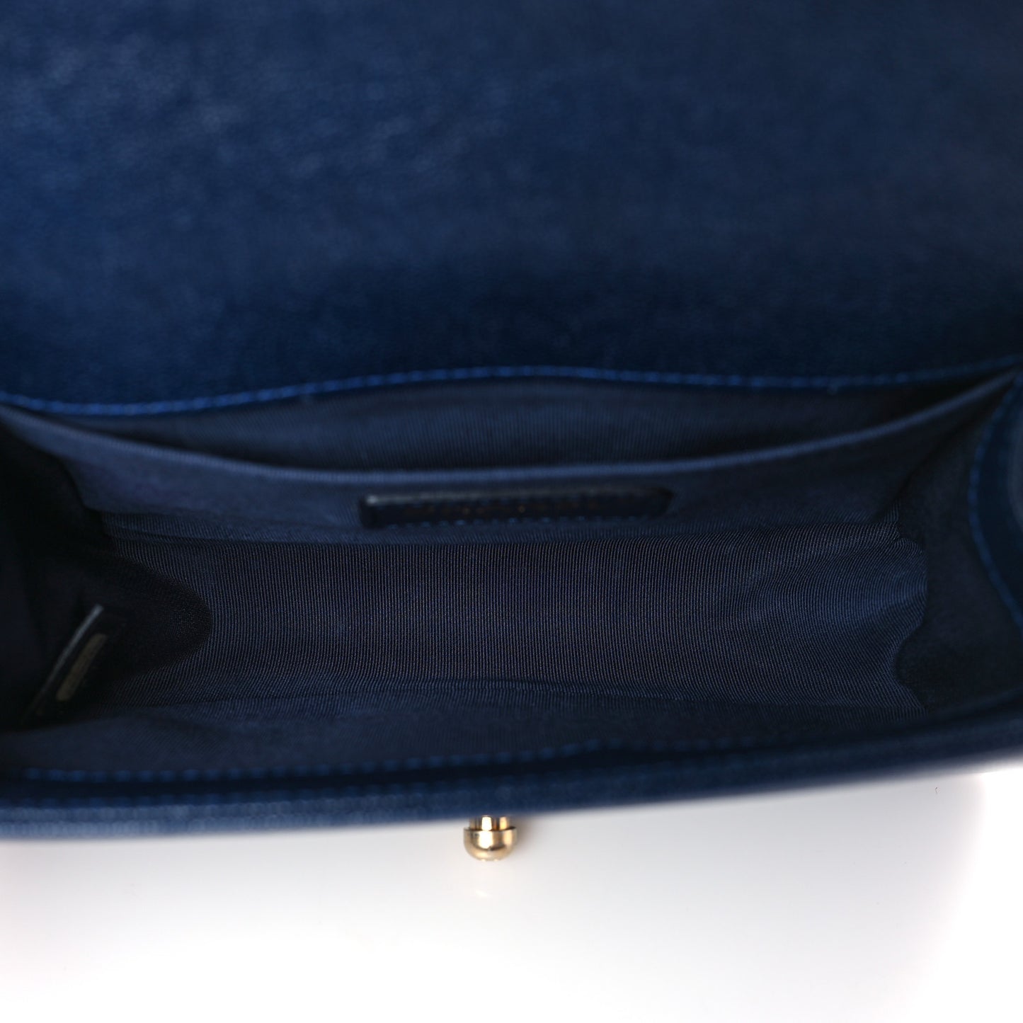 Caviar Quilted Small Boy Flap Navy