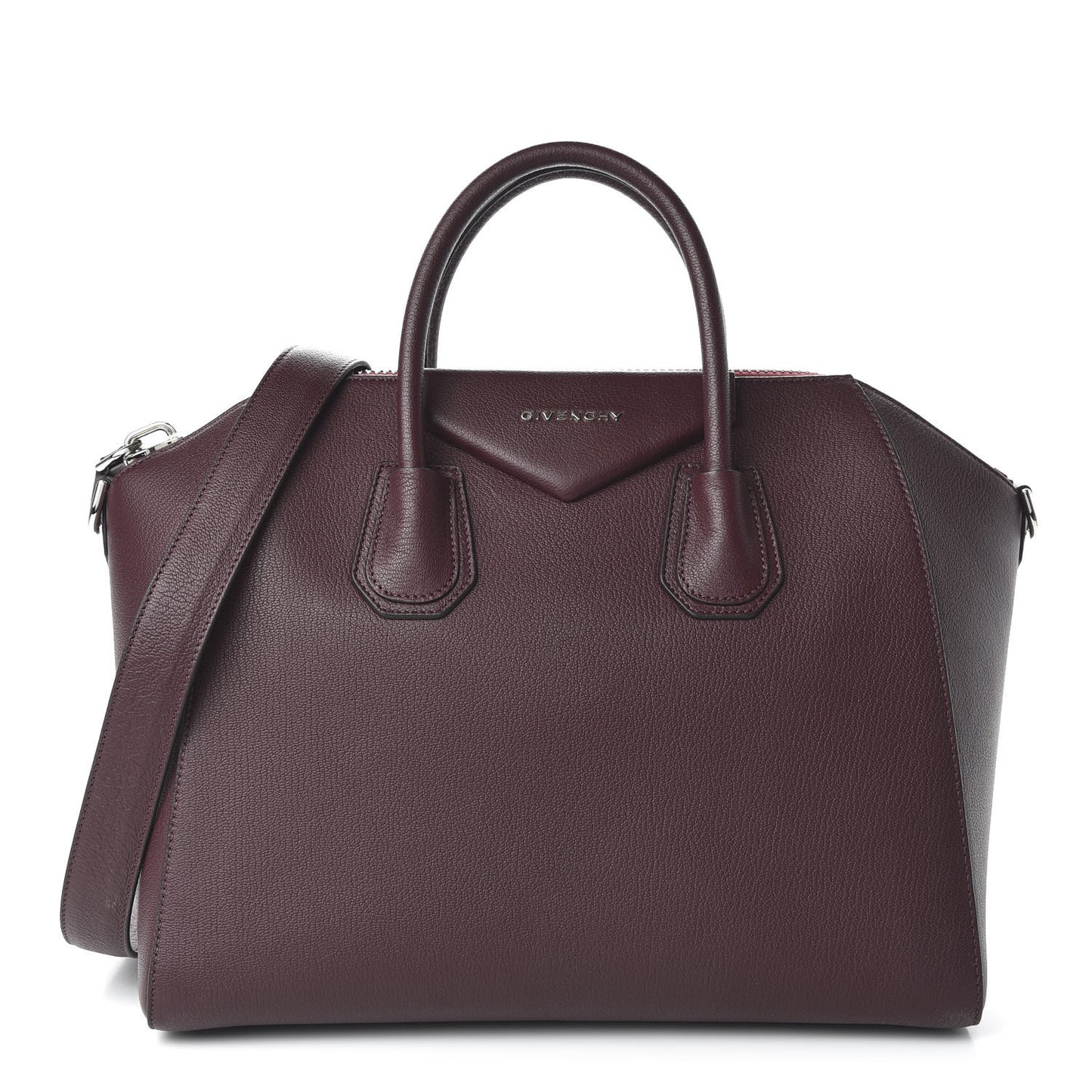 Sugar Goatskin Medium Antigona Aubergine
