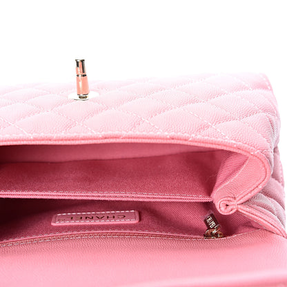 Chanel Caviar Quilted Mini Coco Handle Flap Pink 4 of 9