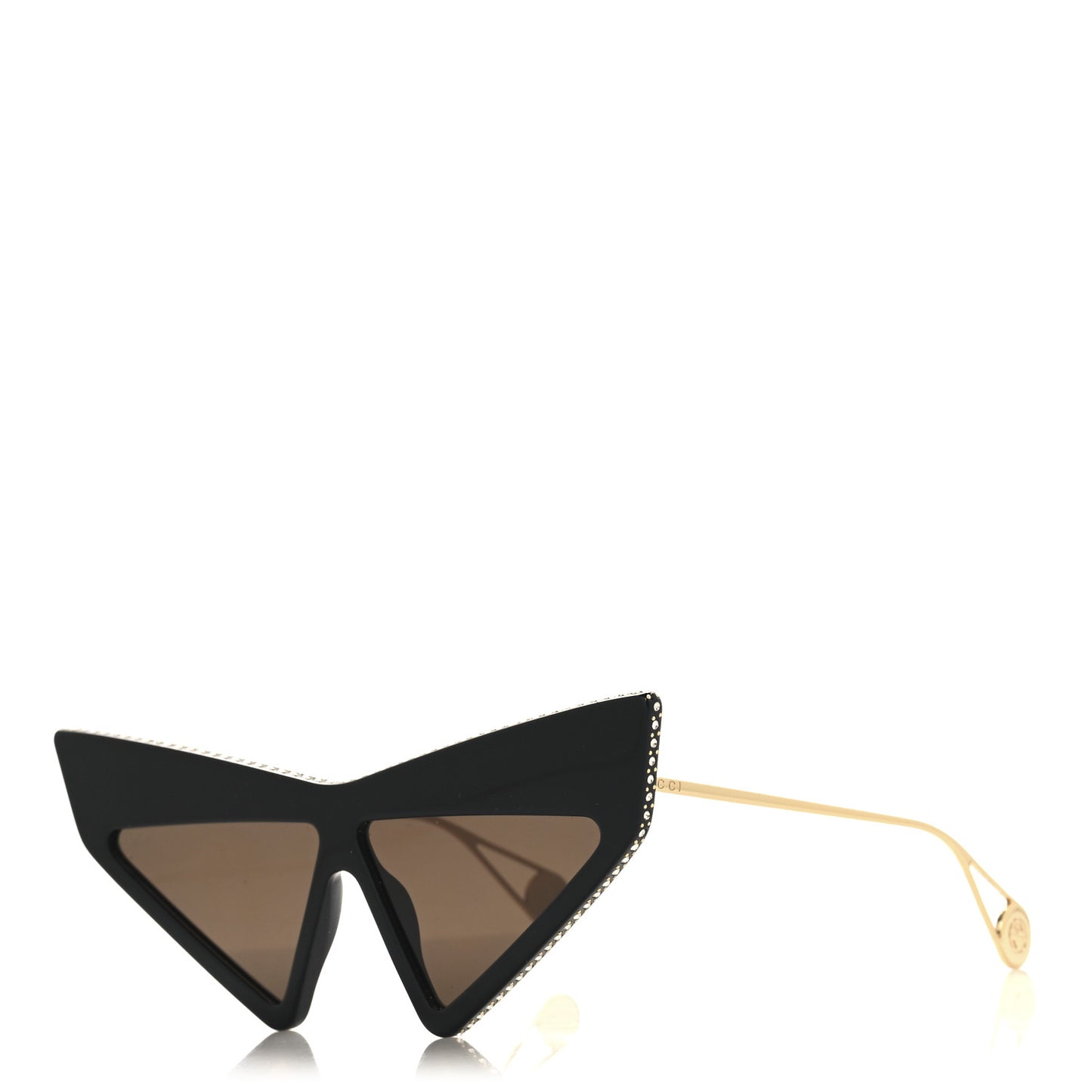 Acetate Crystal Geometric Sunglasses GG0430S Black