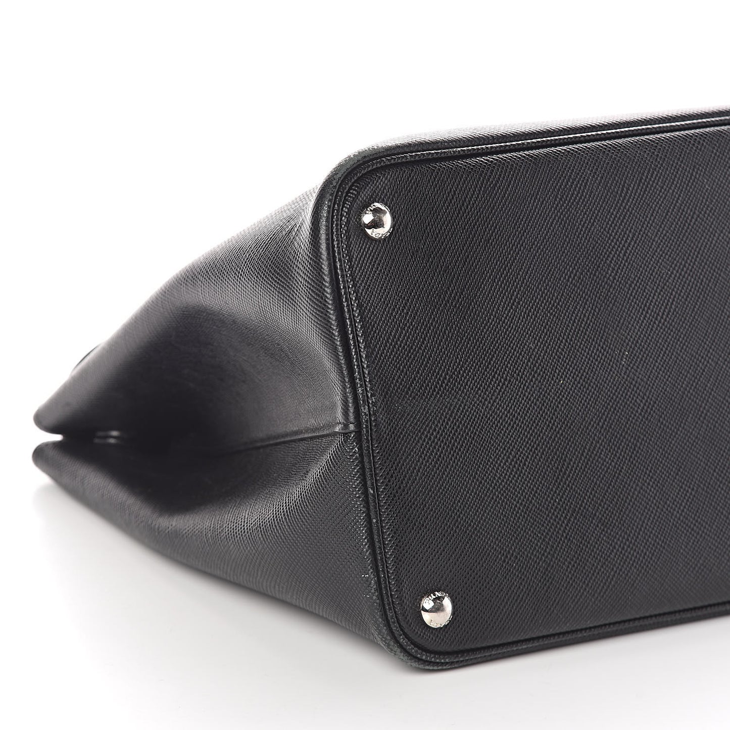 Saffiano Cuir Convertible Top Handle Tote Black