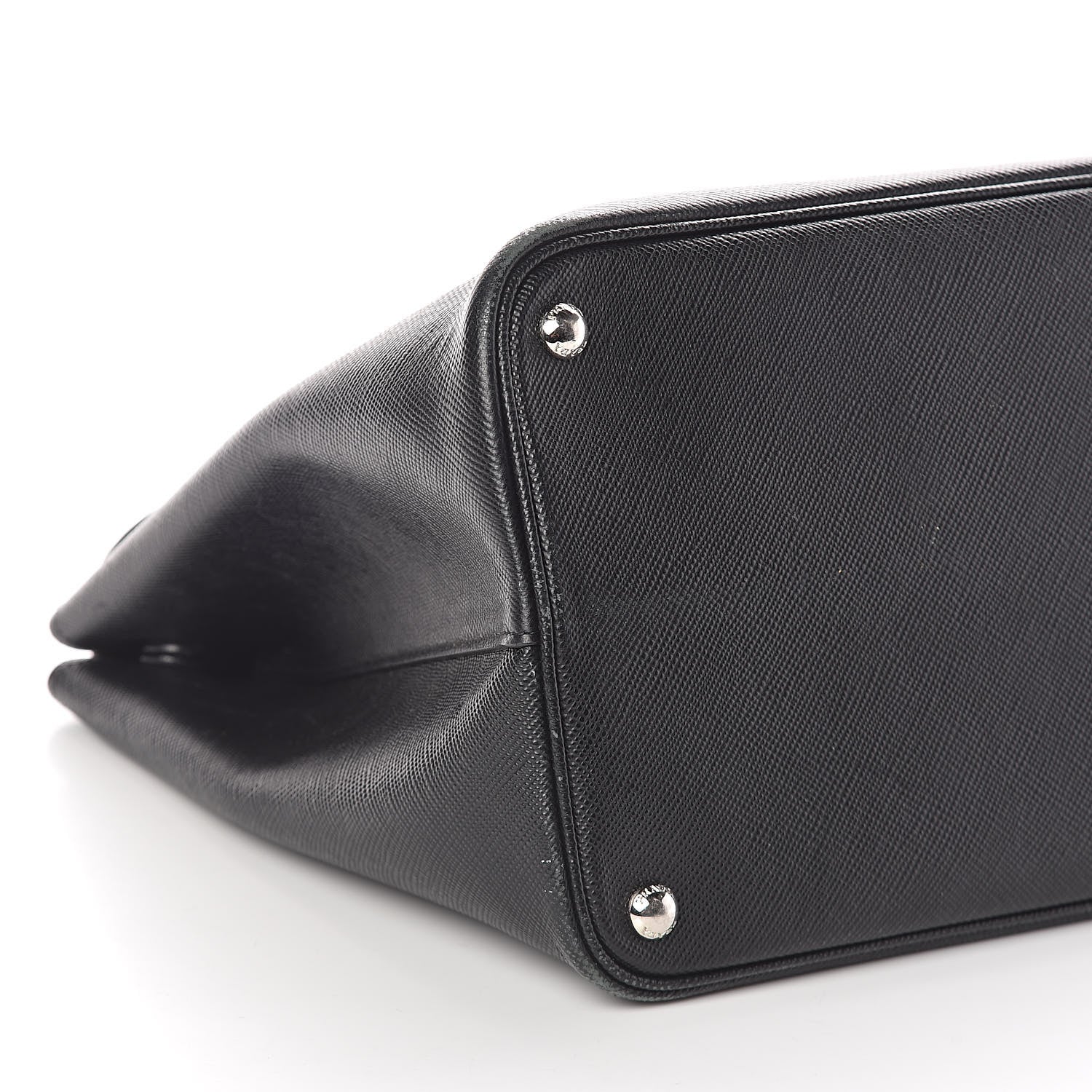 Prada Saffiano Cuir Convertible Top Handle Tote Black 8 of 9