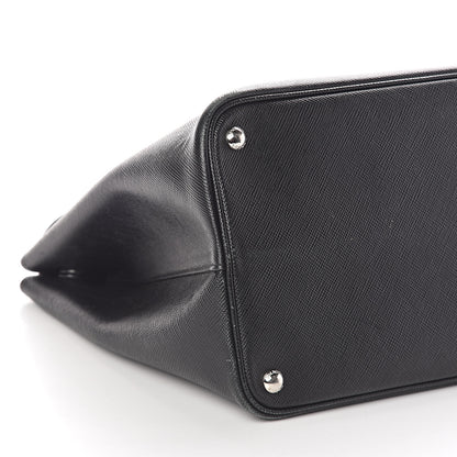 Prada Saffiano Cuir Convertible Top Handle Tote Black 8 of 9
