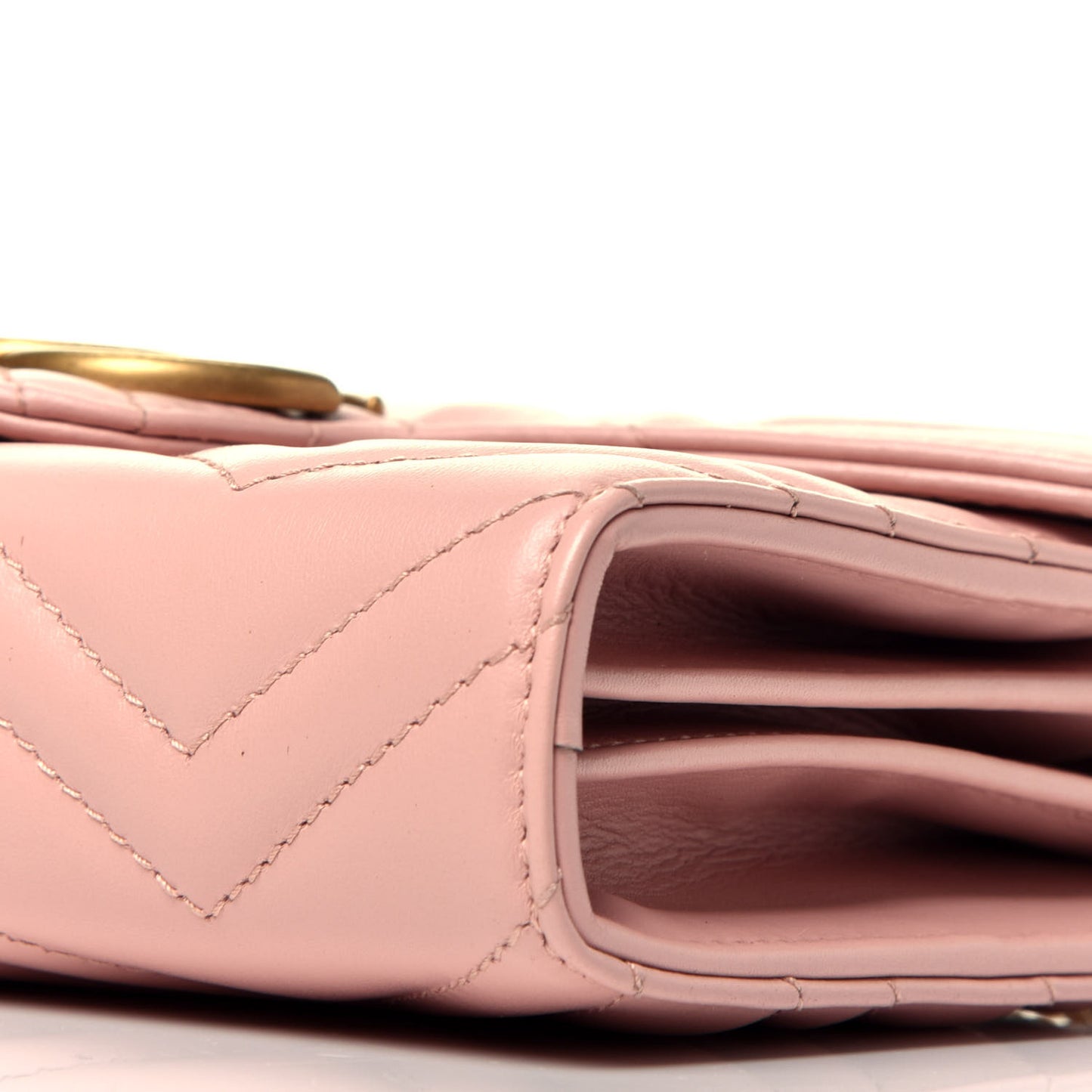 Calfskin Matelasse GG Marmont Chain Wallet Perfect Pink