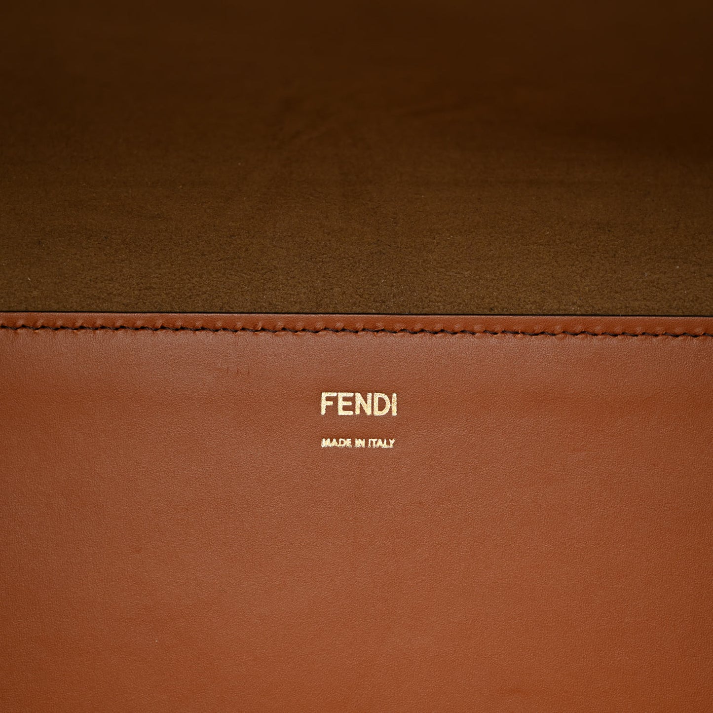 Vitello King Plexiglass Large Fendi Sunshine Shopper Tote Cuoio