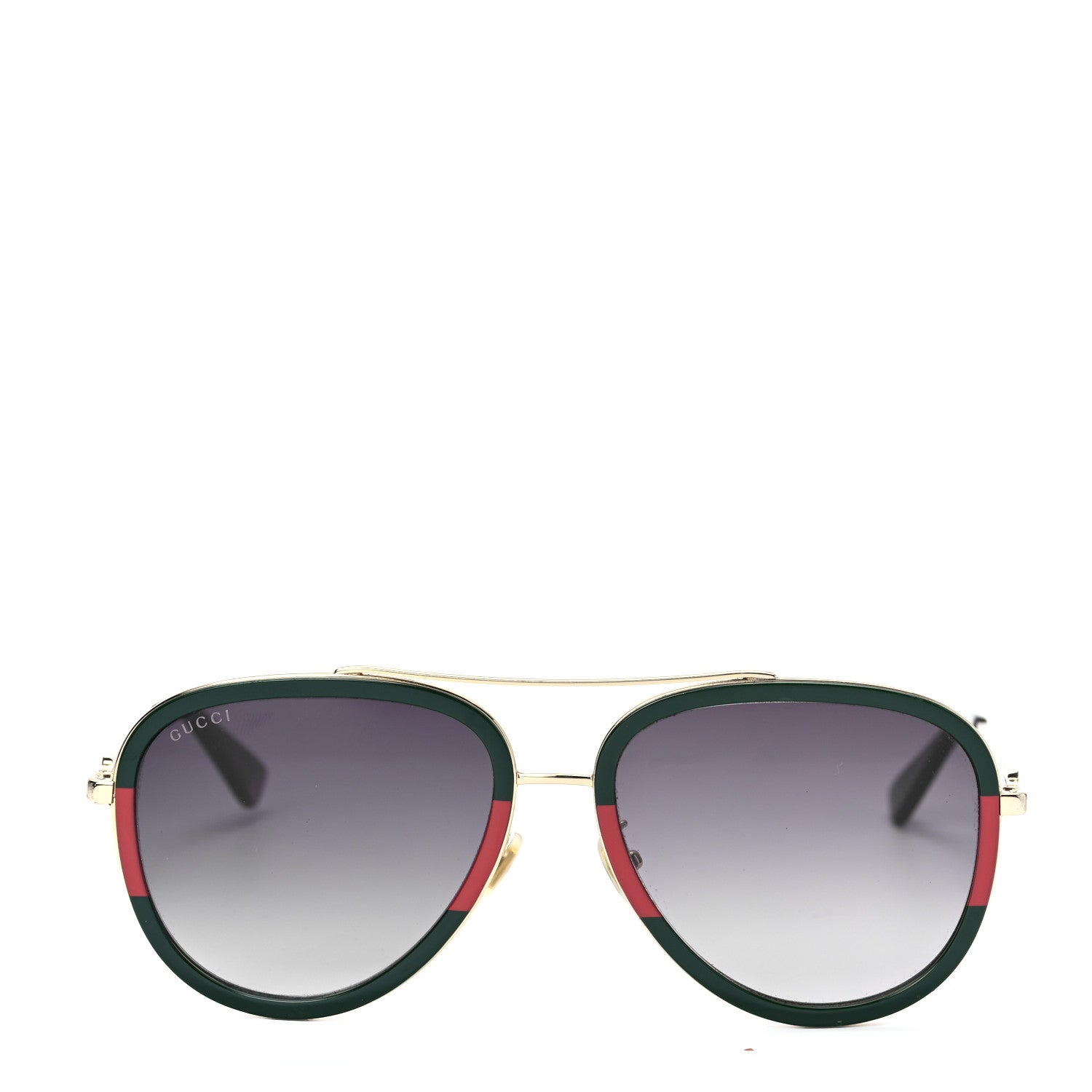 Gucci Web Aviator Sunglasses GG0062S Green Red 4 of 14