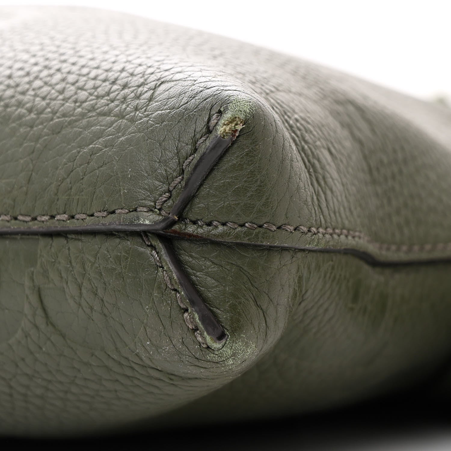 Gucci Piuma Calfskin Jumbo GG Embossed Medium Wristlet Messenger Bag Green 10 of 11