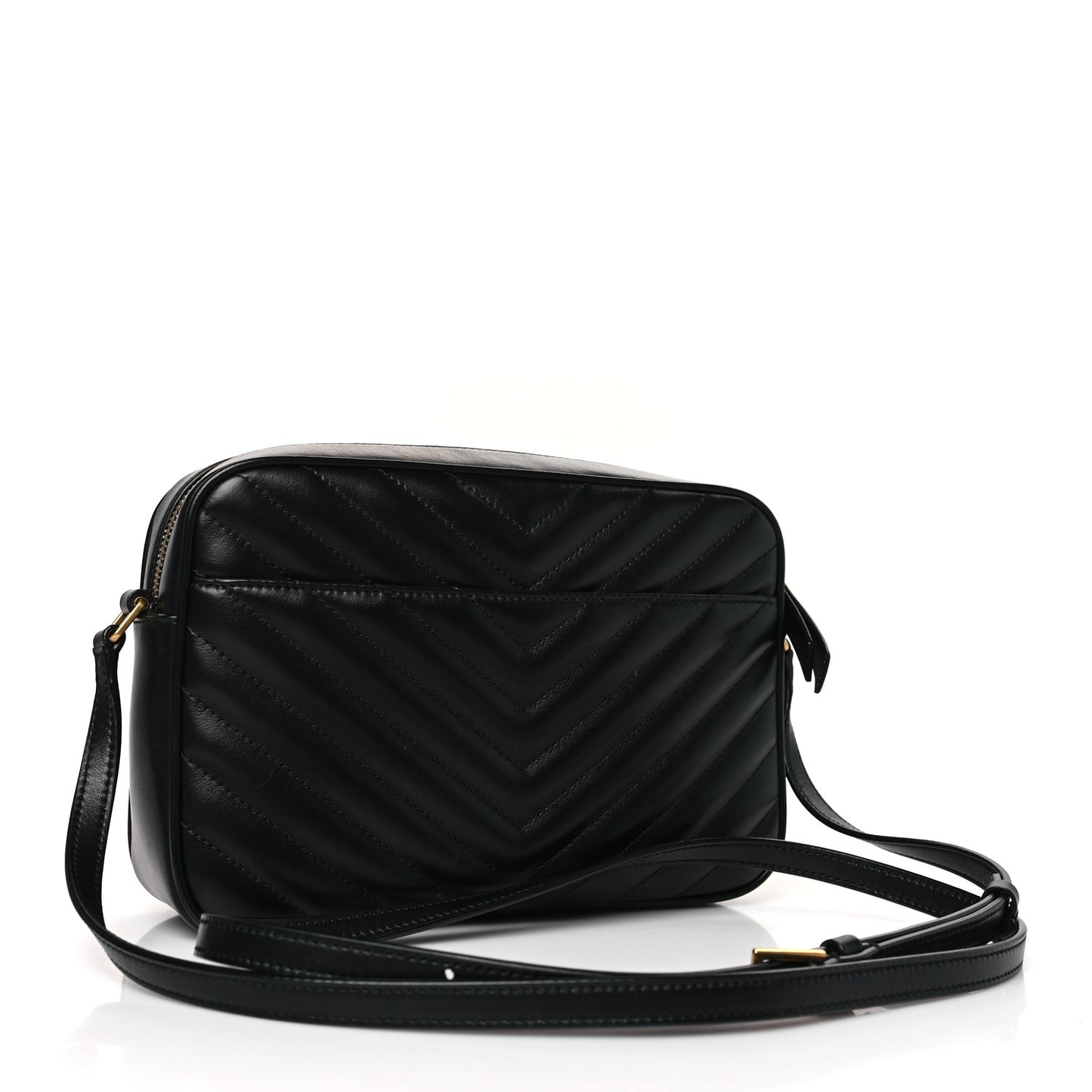 Calfskin Matelasse Monogram Lou Camera Bag Black