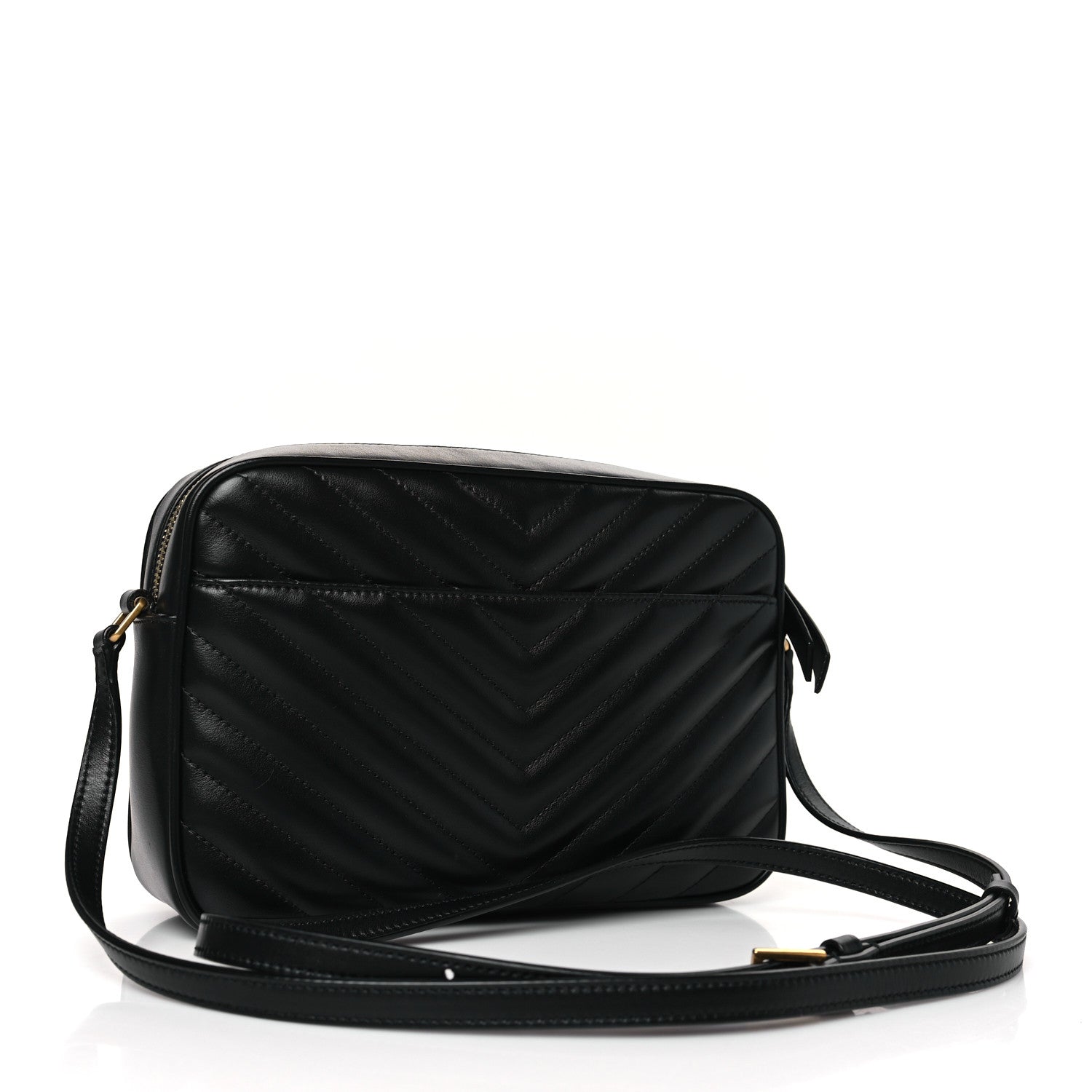 Saint Laurent Calfskin Matelasse Monogram Lou Camera Bag Black 3 of 9