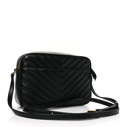 Saint Laurent Calfskin Matelasse Monogram Lou Camera Bag Black 3 of 9