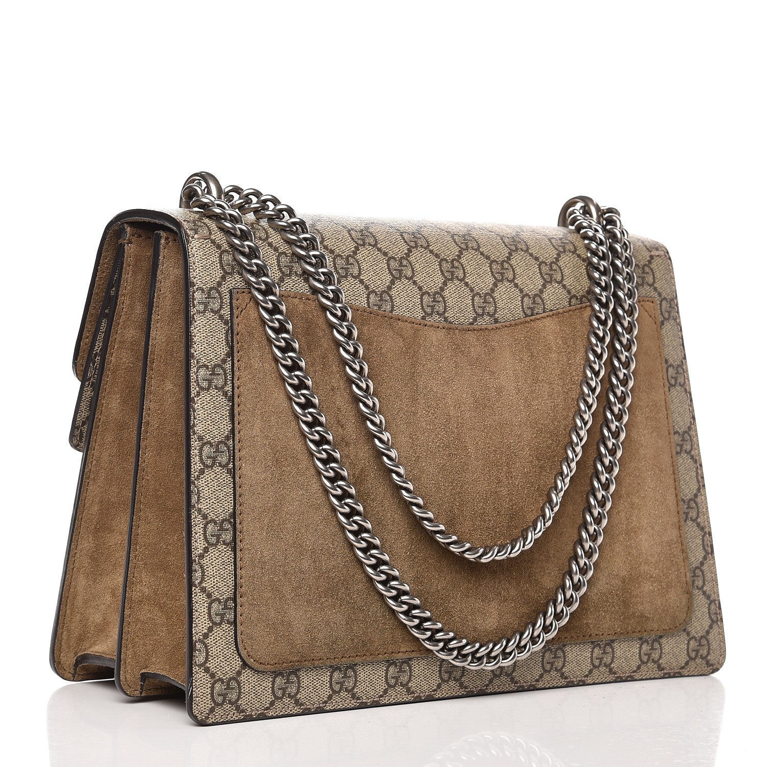 Gucci GG Supreme Monogram Medium Dionysus Shoulder Bag Taupe 3 of 11
