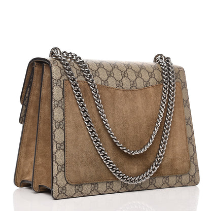 Gucci GG Supreme Monogram Medium Dionysus Shoulder Bag Taupe 3 of 11