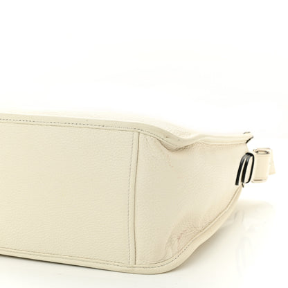 Prada Vitello Daino Soft Hobo Messenger Bag White 9 of 16